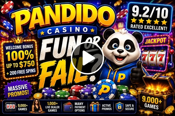Youtube video play button for Pandido Casino