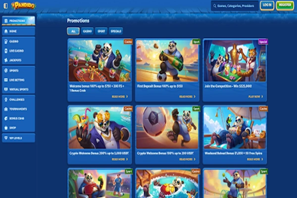 Available Promotions on Pandido casino