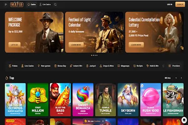 Slot Mafia Casino Starting Page First page of Slot Mafia Casino