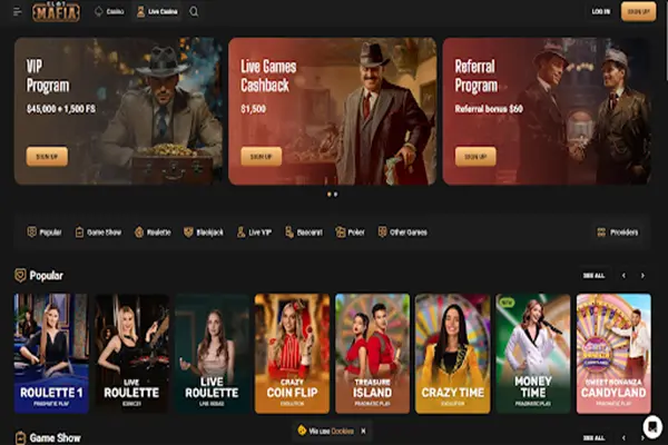 Slot Mafia Live Casino Live Casino Preview of Slot Mafia Casino