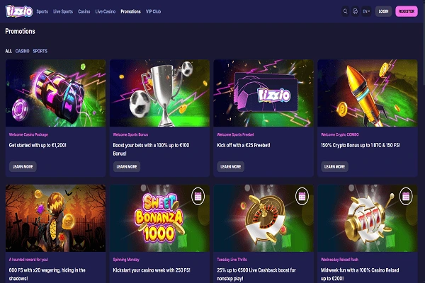 Rizzio Casino Bonuses and Promotions