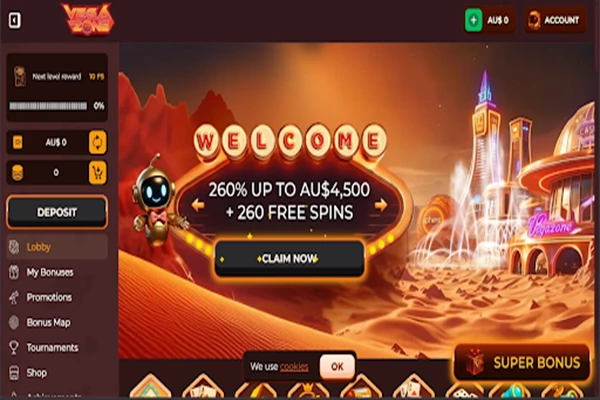 Vegazone Welcome Bonus Welcome Bonus at Vegazone