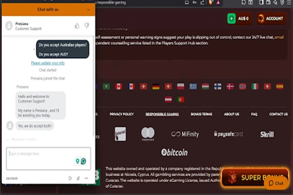 Vegazone Support Support at Vegazone Casino