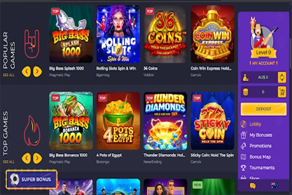 Lobby Preview on Rolling Slots casino