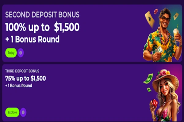 Welcome Bonus package available at Gambloria casino