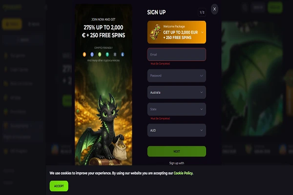 Drakaris Casino Registration