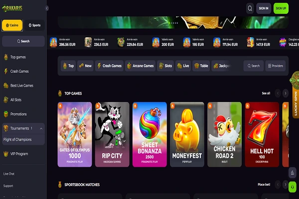 Drakaris Casino Games