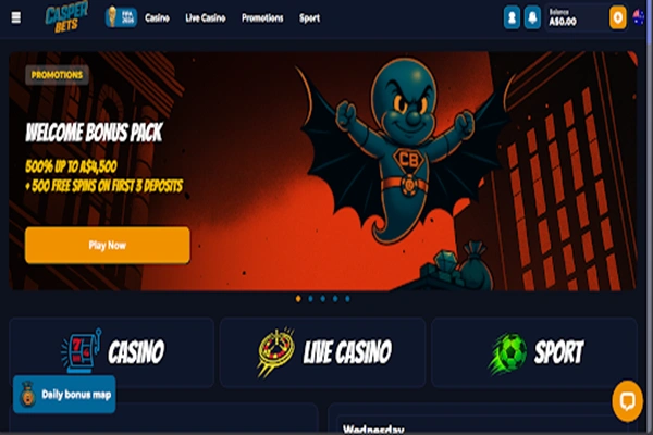 Casper Casino Welcome Package Welcome Bonus on Casper Casino