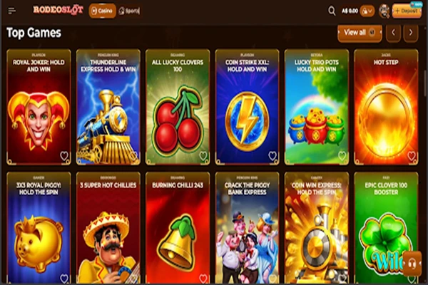 RodeoSlot Casino Lobby RodeoSlot Casino games