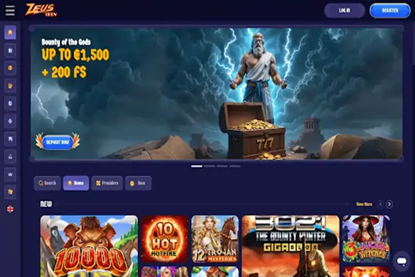 ZeusWin Casino first page Landing page on ZeusWin Casino