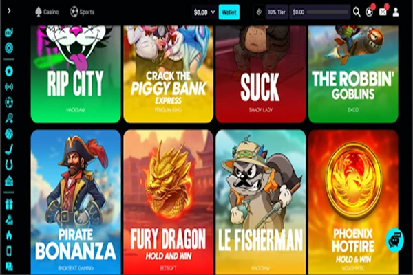 TurboWins Casino lobby Casino Games on TurboWins Casino