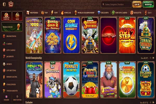 Crazy Tower Casino Games