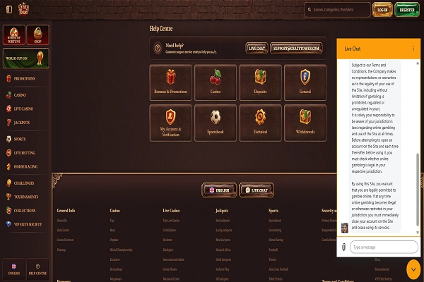 Crazy Tower Casino Customer Support