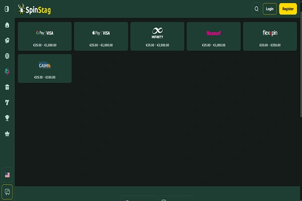 SpinStag Casino Payment