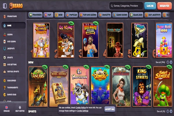 Bearo Casino Games