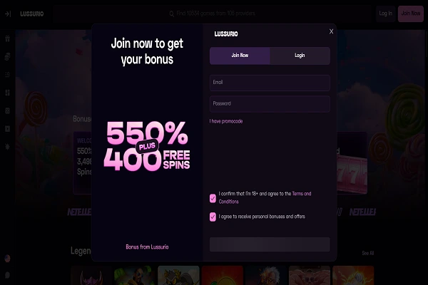 Lussurio Casino Registration Lussurio Casino Registration