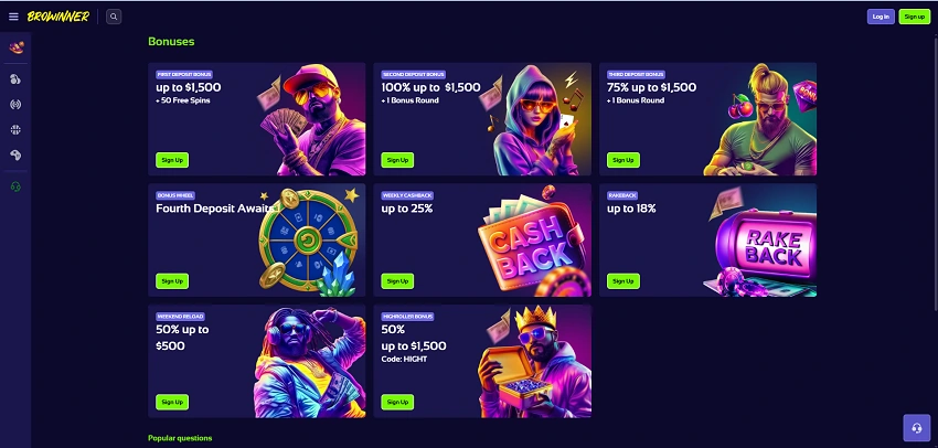 BroWinner Casino Bonuses