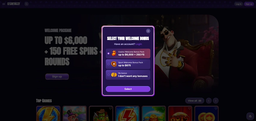 CasinoBossy Registration CasinoBossy Registration