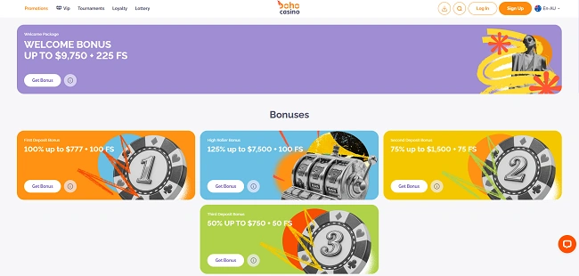 Boho Casino Bonuses