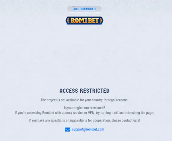 Restricted Access for Aussie Players on Romibet