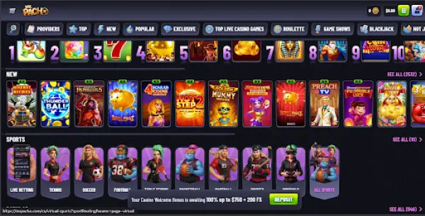 MrPacho Casino Lobby Games and Lobby at MrPacho Casino
