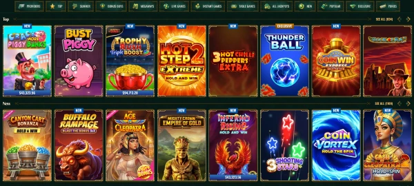 Spybet Casino Lobby Lobby and available games at Spybet Casino