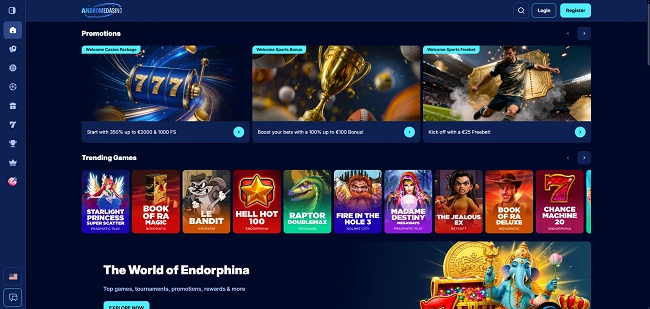 Andromedasino Casino Home Page