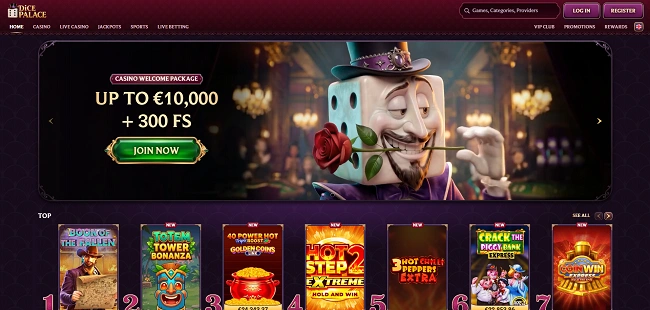 Dice Palace Casino Home Page Dice Palace Casino Home Page
