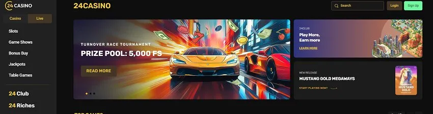 24Casino Home Page