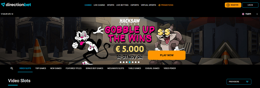 Directionbet Casino Home Page