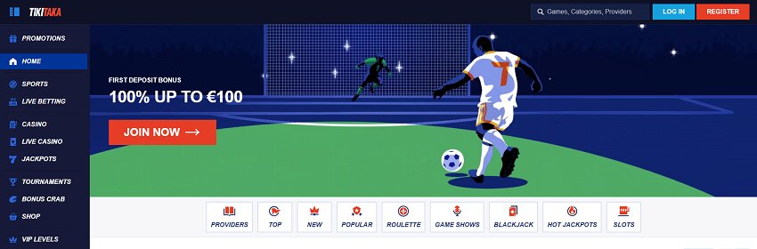 Tikitaka Casino Home Page